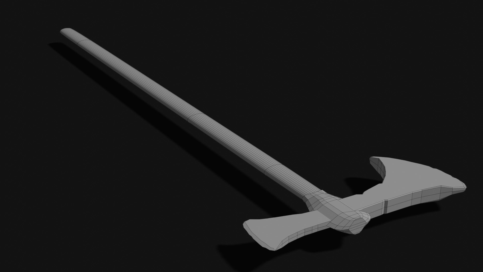 Viking axe 2 Low-poly 3D model_7
