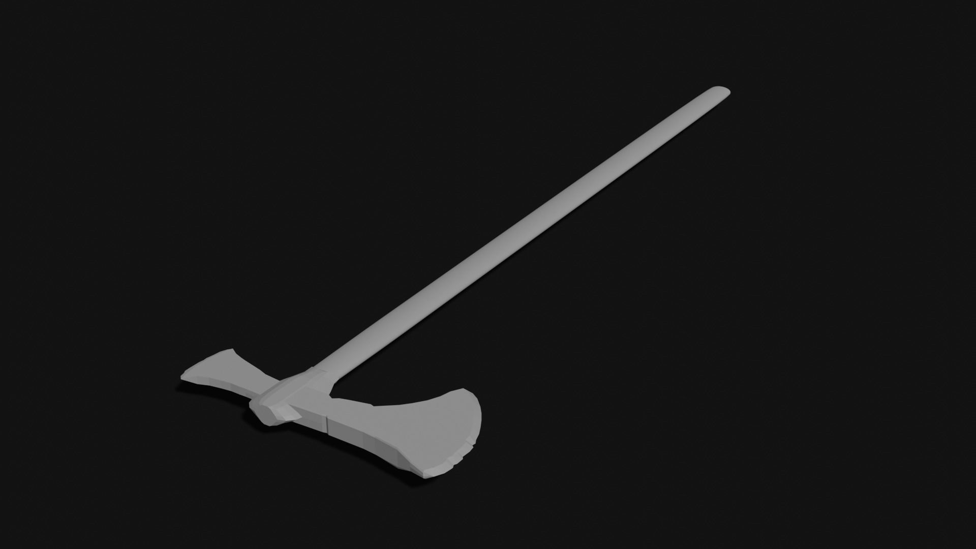 Viking axe 2 Low-poly 3D model_4