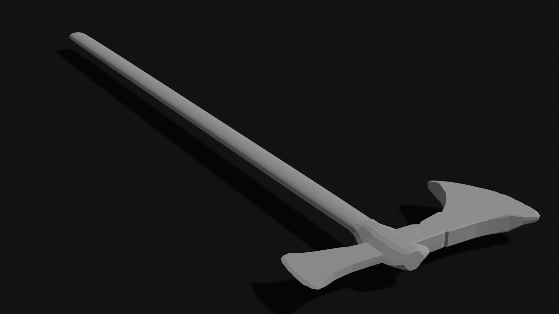 Viking axe 2 Low-poly 3D model_6