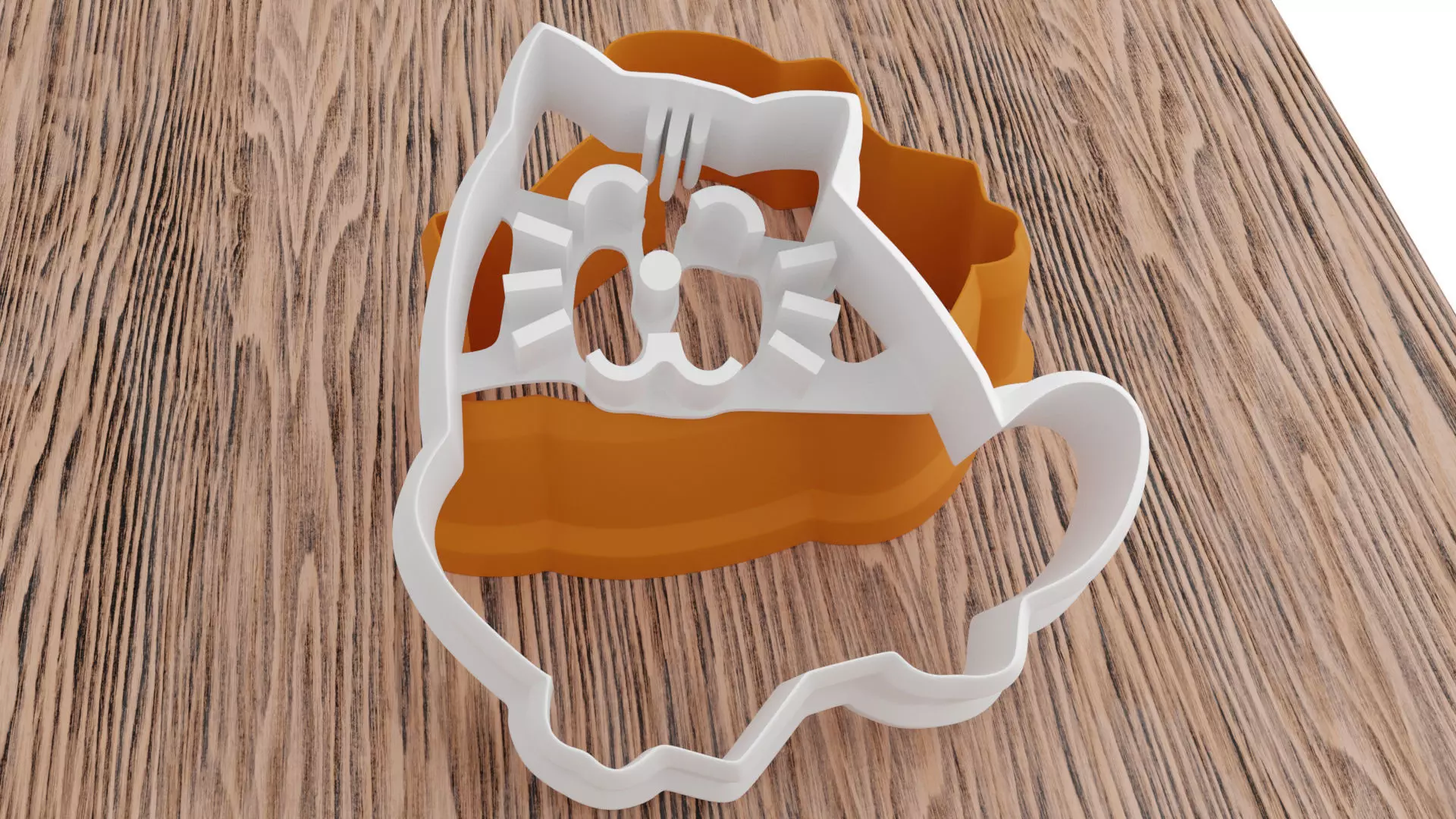 Cute kitty cat 3D printer mold 2 in 1 kitty 3D print model_0