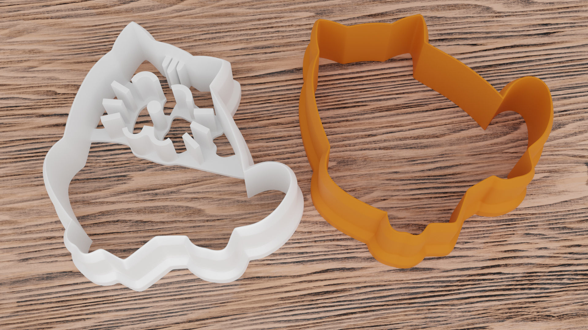 Cute kitty cat 3D printer mold 2 in 1 kitty 3D print model_6