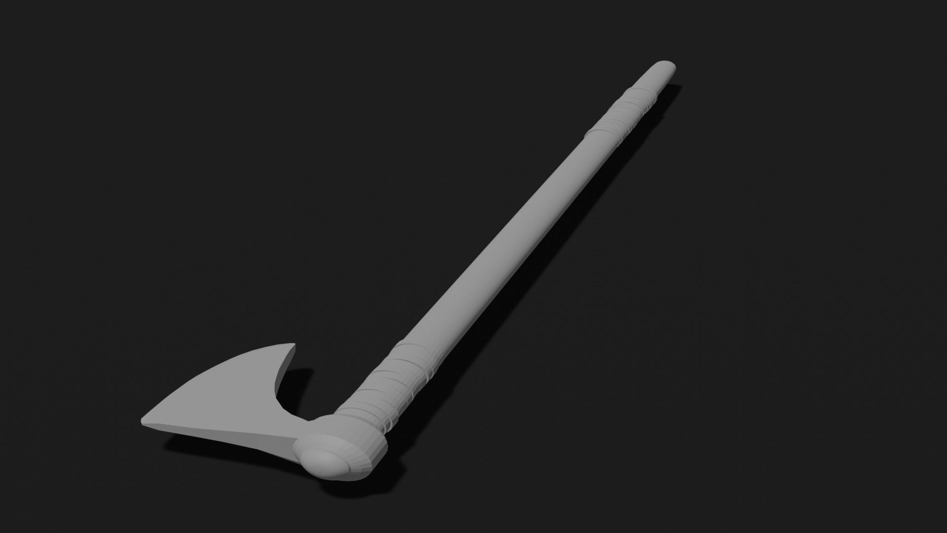 Viking Axe 4 Low-poly 3D model_4