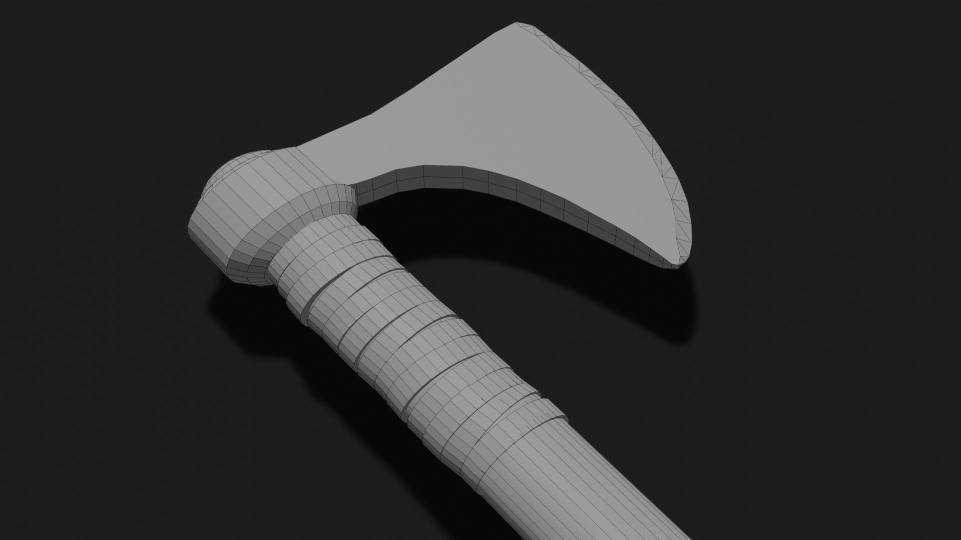 Viking Axe 4 Low-poly 3D model_9