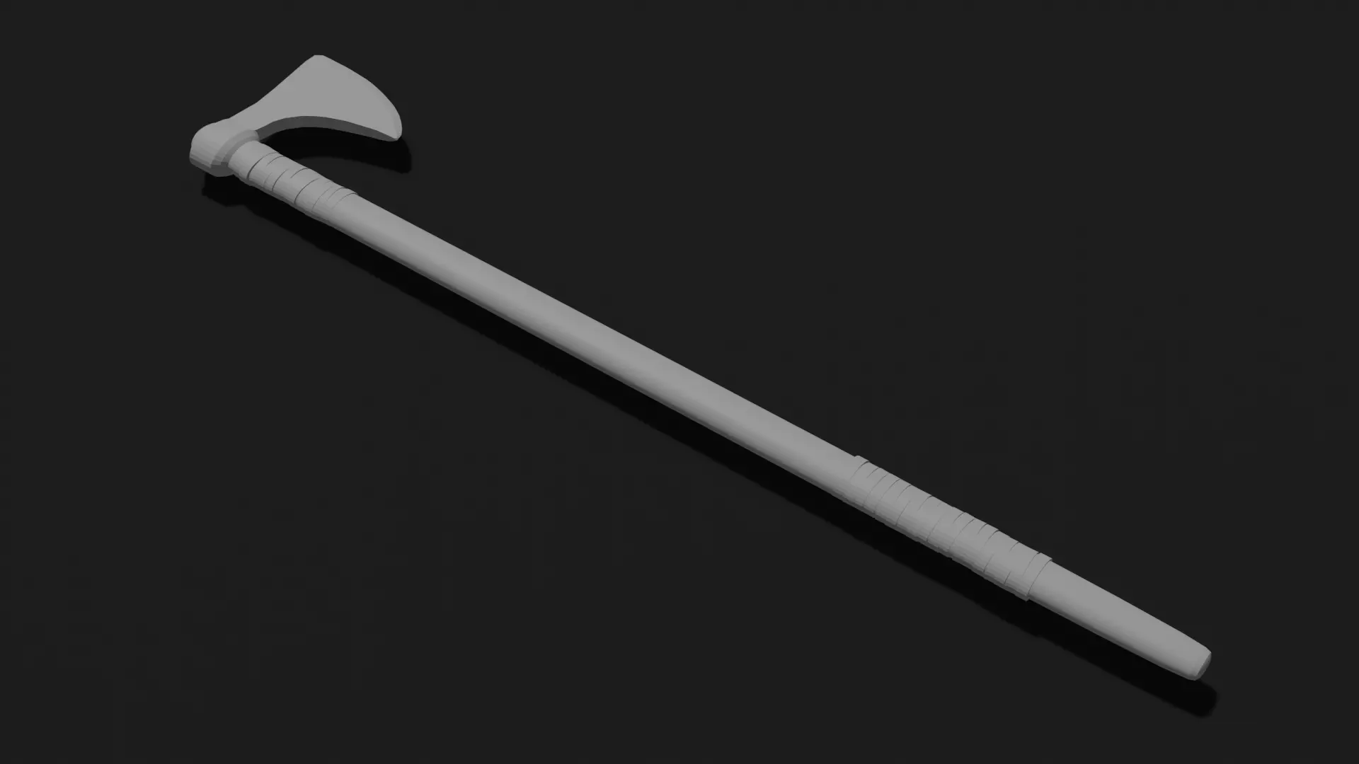 Viking Axe 4 Low-poly 3D model_0