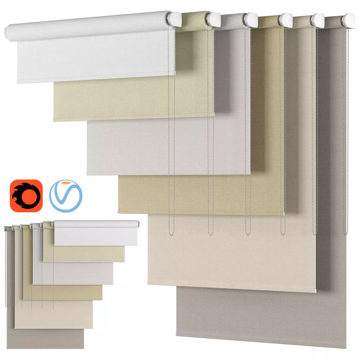 Roller Blind 27 Utopia 3D model