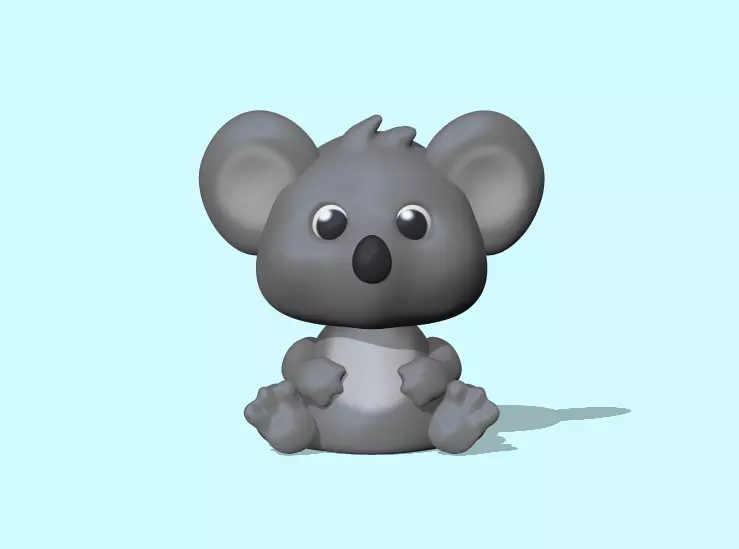 Cute Koala 3D print model_0