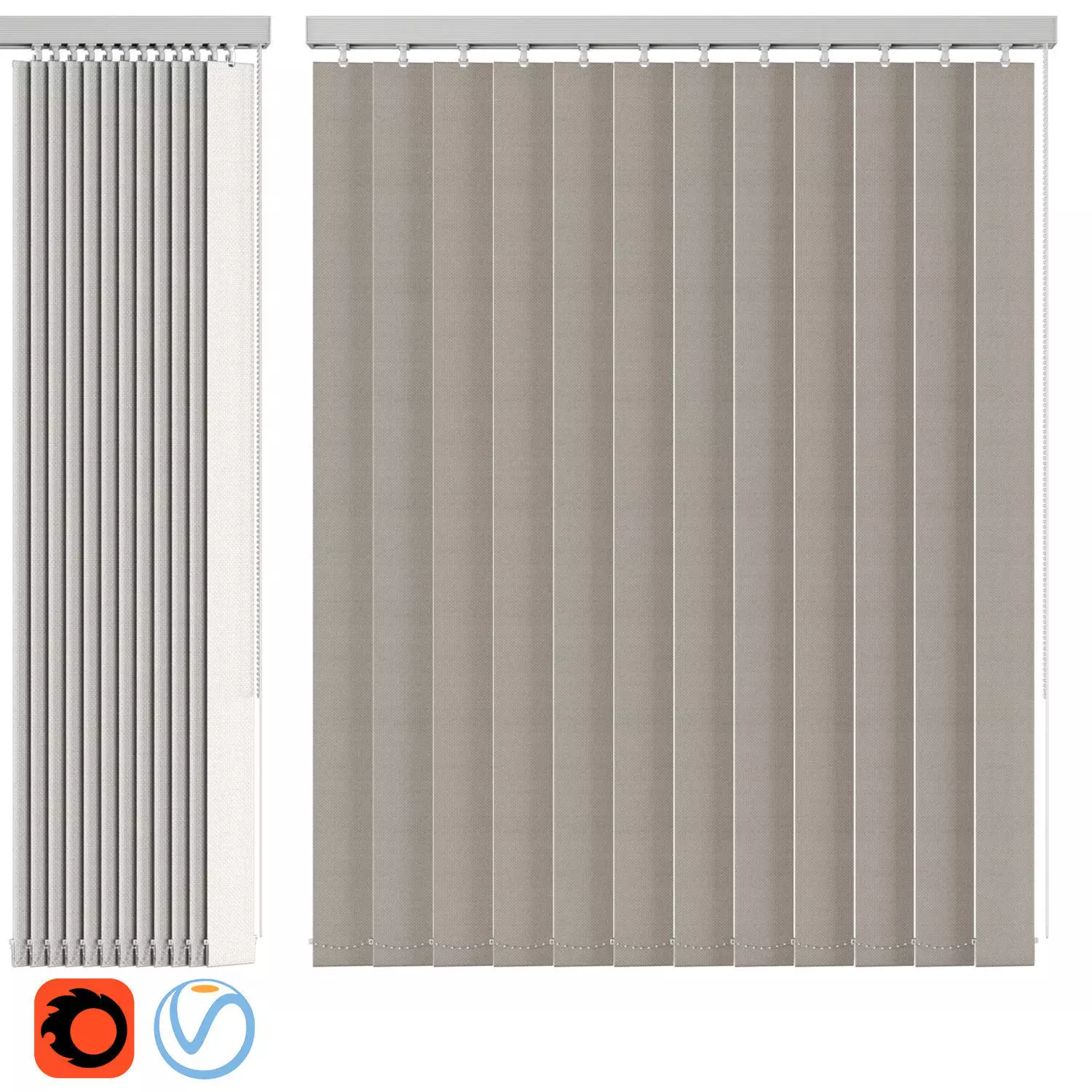 Vertical Blind 03 Utopia 3D model