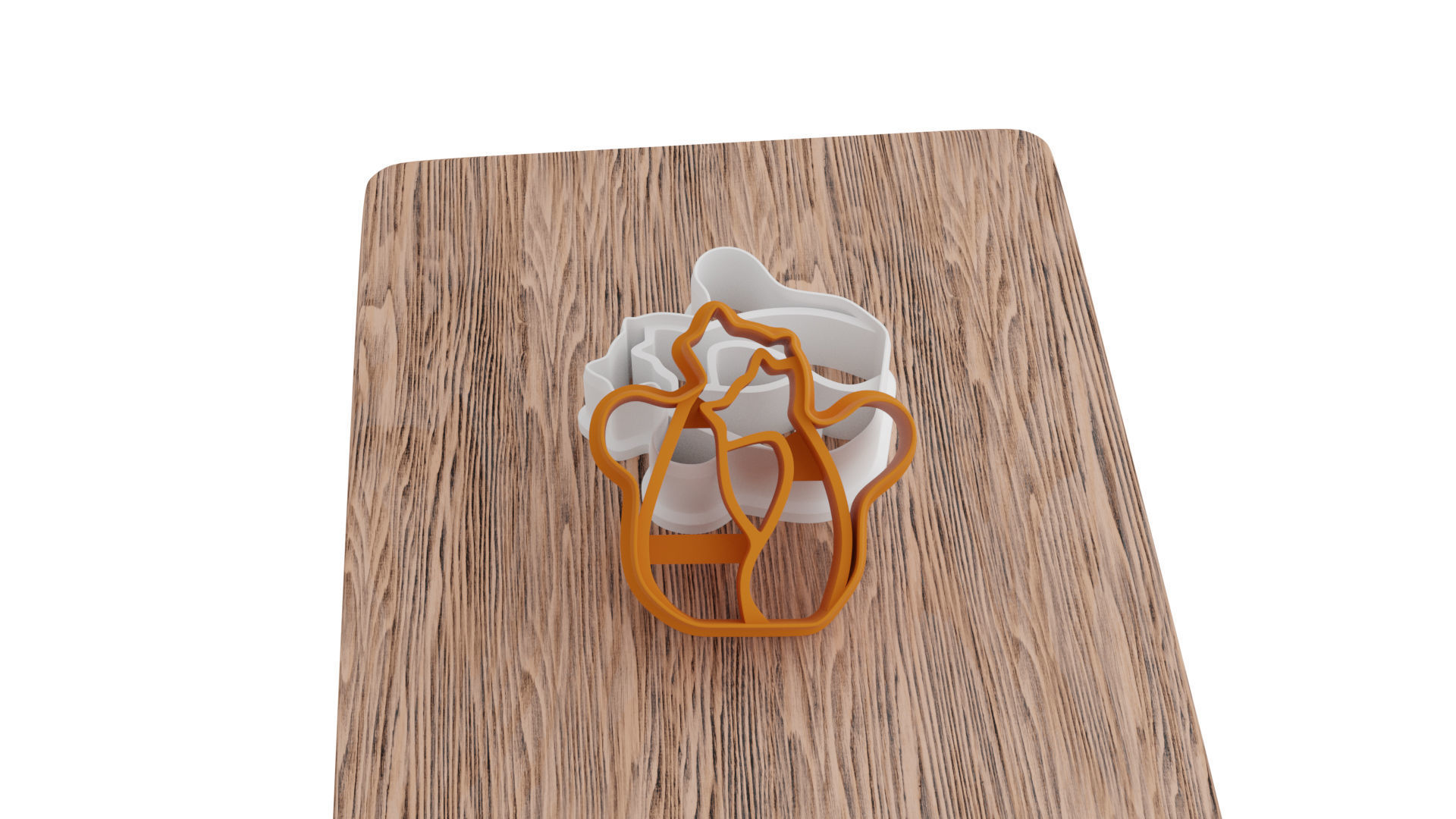 Two kittens in love for the 3D printer 3D print model_5