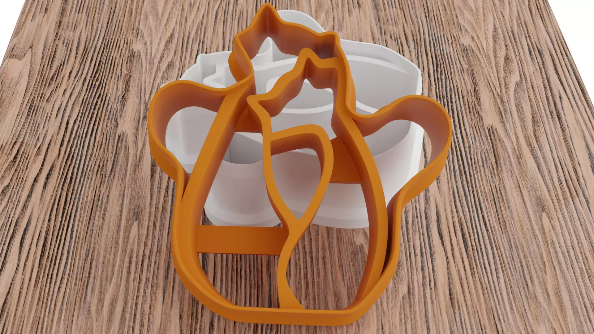 Two kittens in love for the 3D printer 3D print model_0