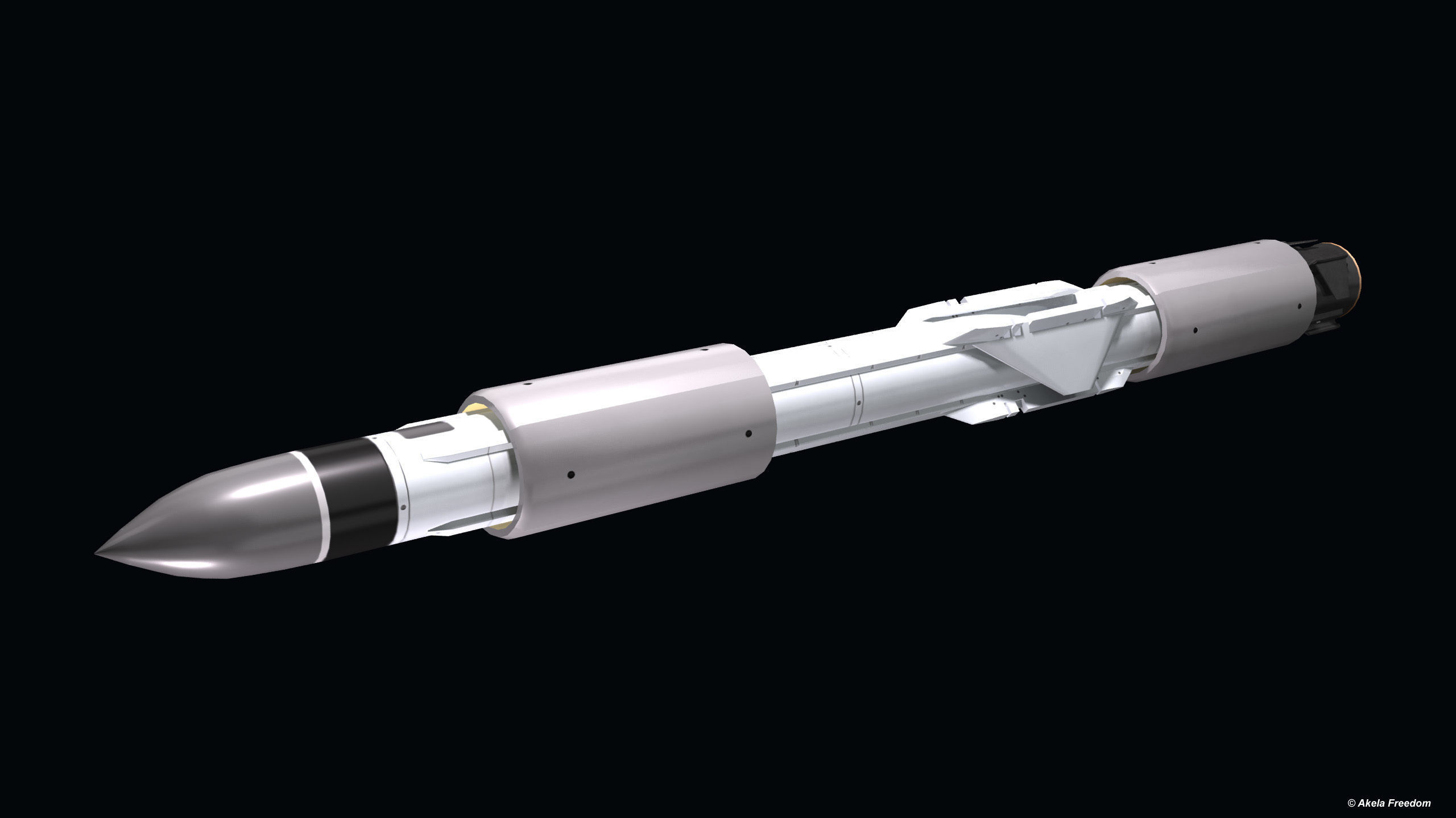 Exocet MM40 Block 2 Low-poly 3D model_2