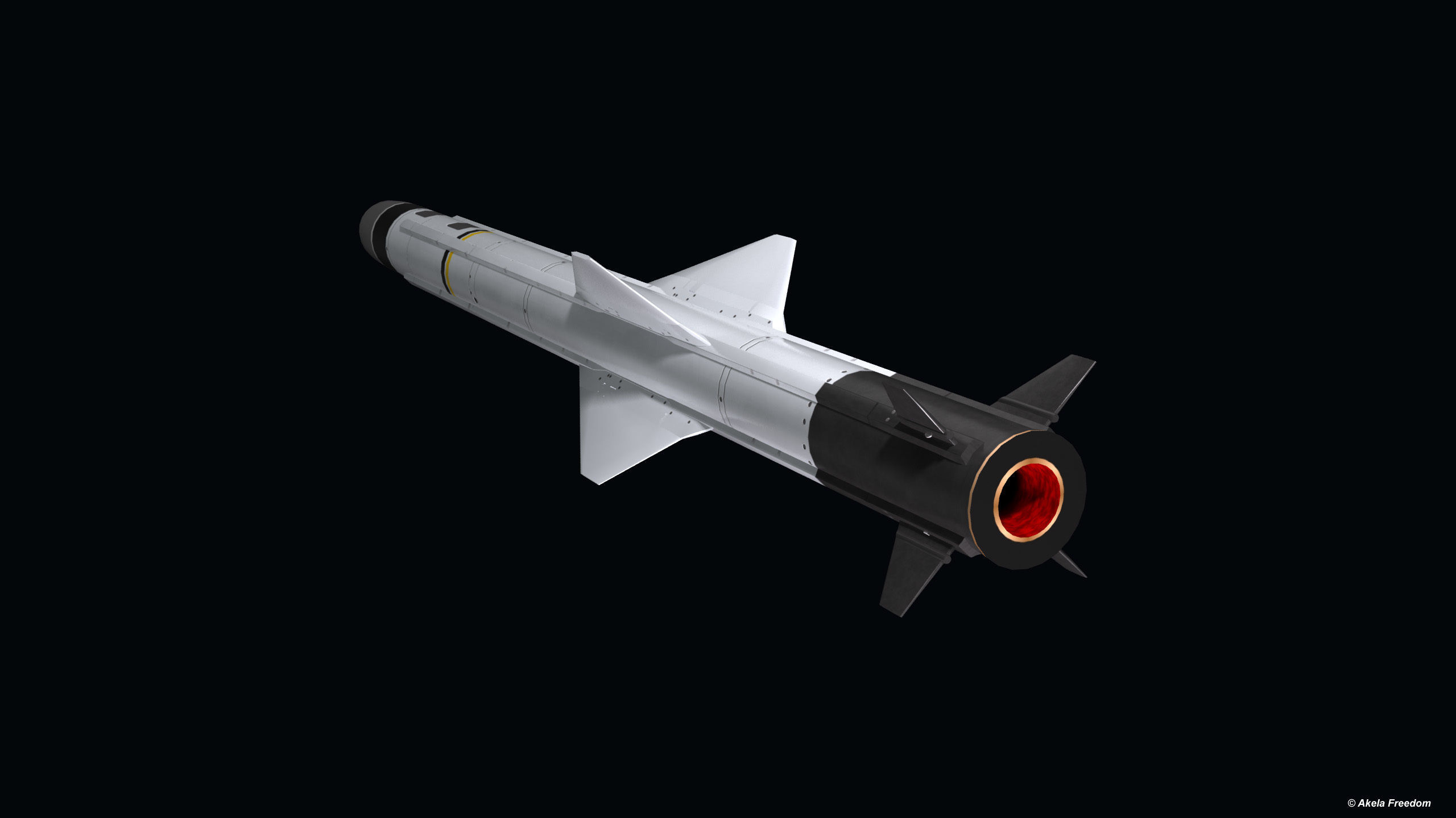 Exocet MM40 Block 2 Low-poly 3D model_1