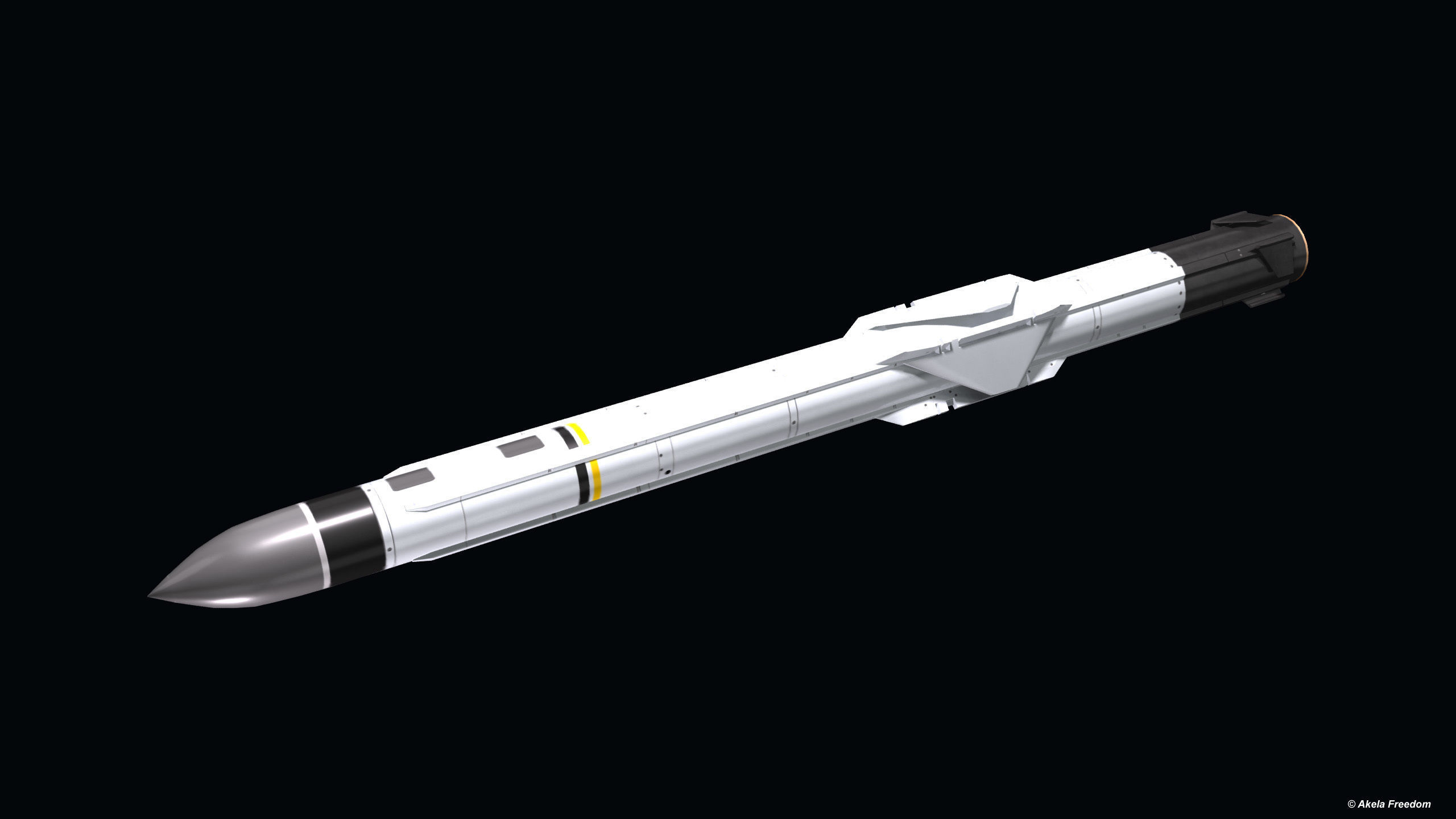 Exocet MM40 Block 2 Low-poly 3D model_3