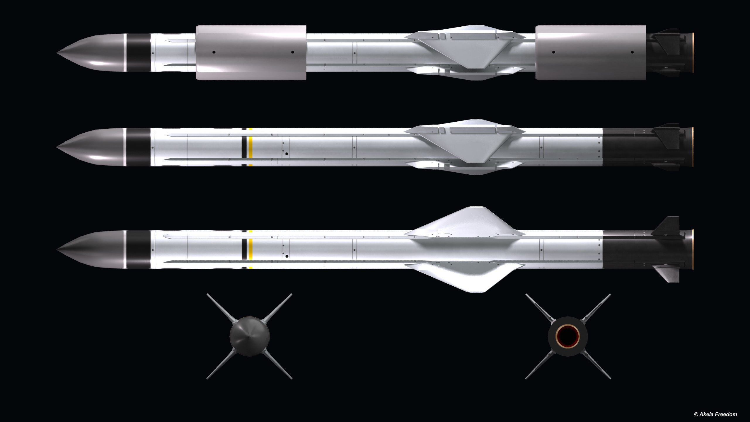 Exocet MM40 Block 2 Low-poly 3D model_5