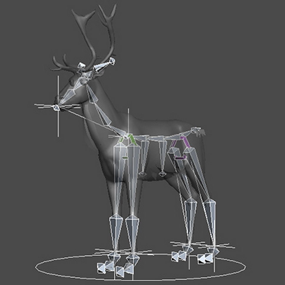 Rigged Reindeer 3D model_5