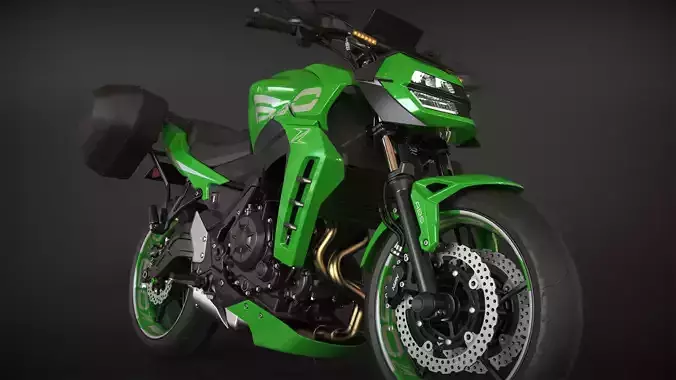 2000 Kawasaki Ninja ZX12R 3D model | CGTrader