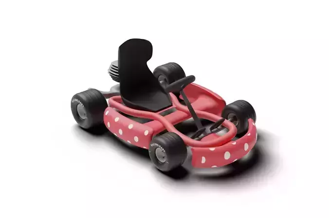 Go Kart racing Low-poly 3D model