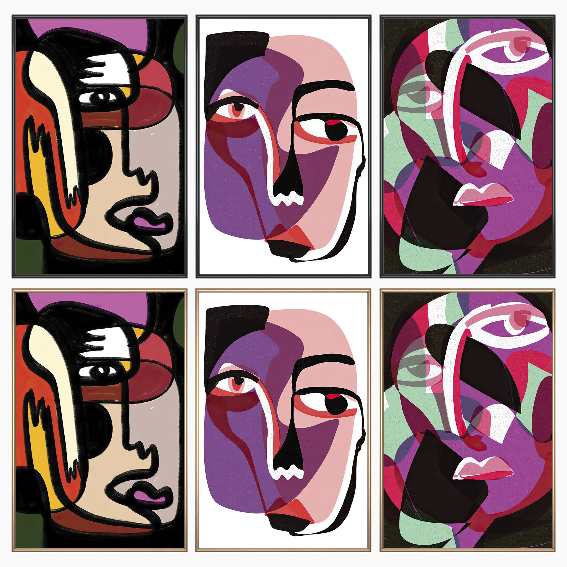 Wall Art Set 3379 3D model_1