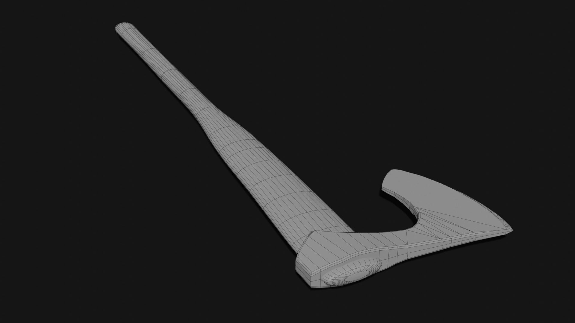 Viking Axe 5 Low-poly 3D model_7