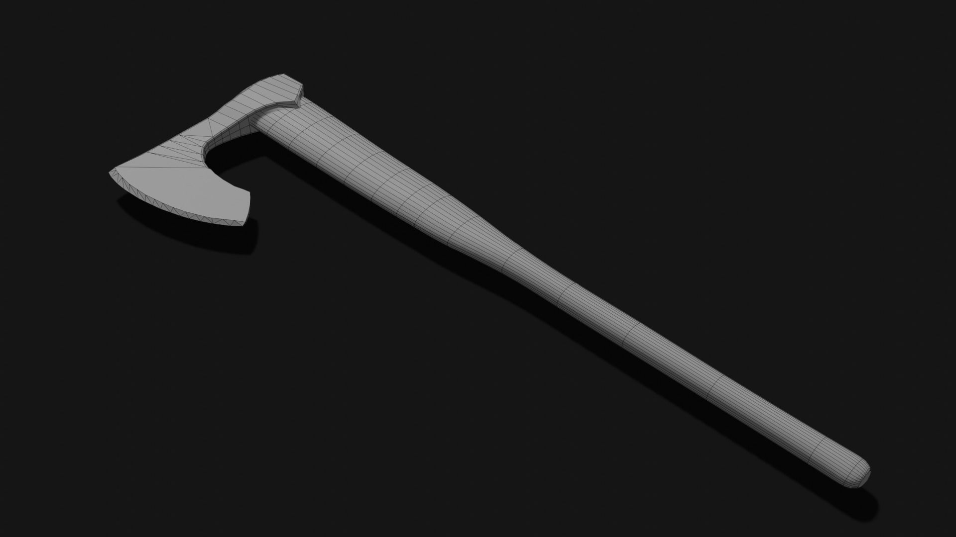 Viking Axe 5 Low-poly 3D model_1