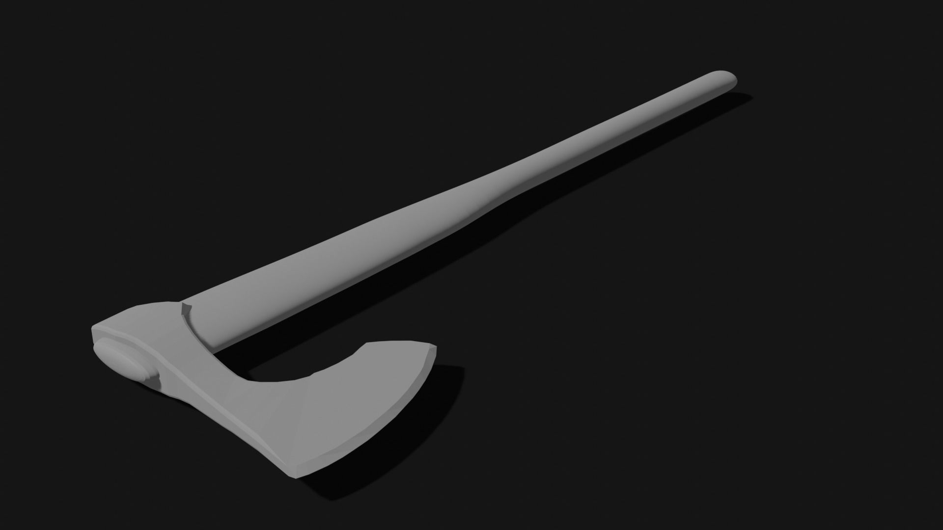 Viking Axe 5 Low-poly 3D model_4