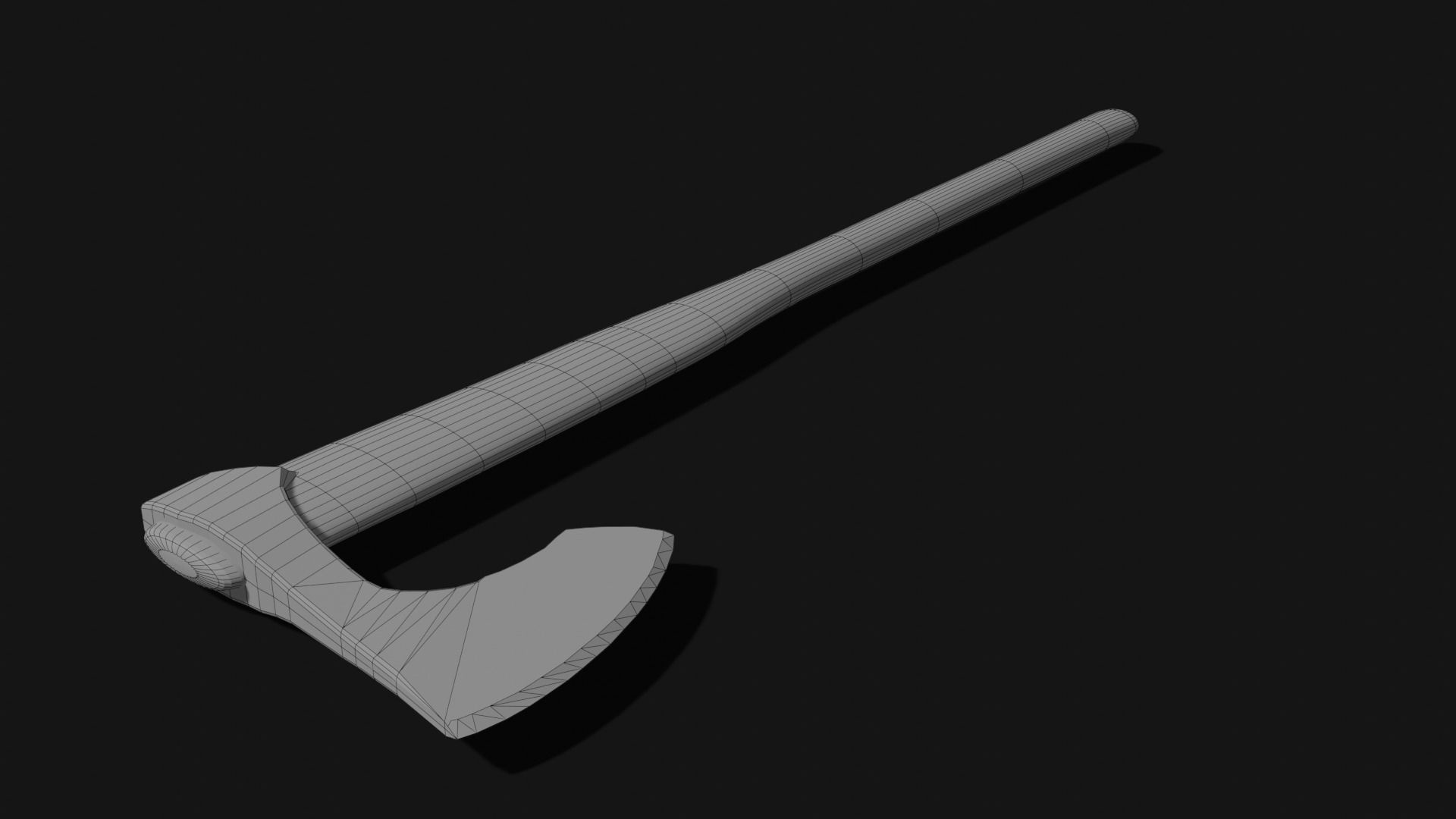Viking Axe 5 Low-poly 3D model_5