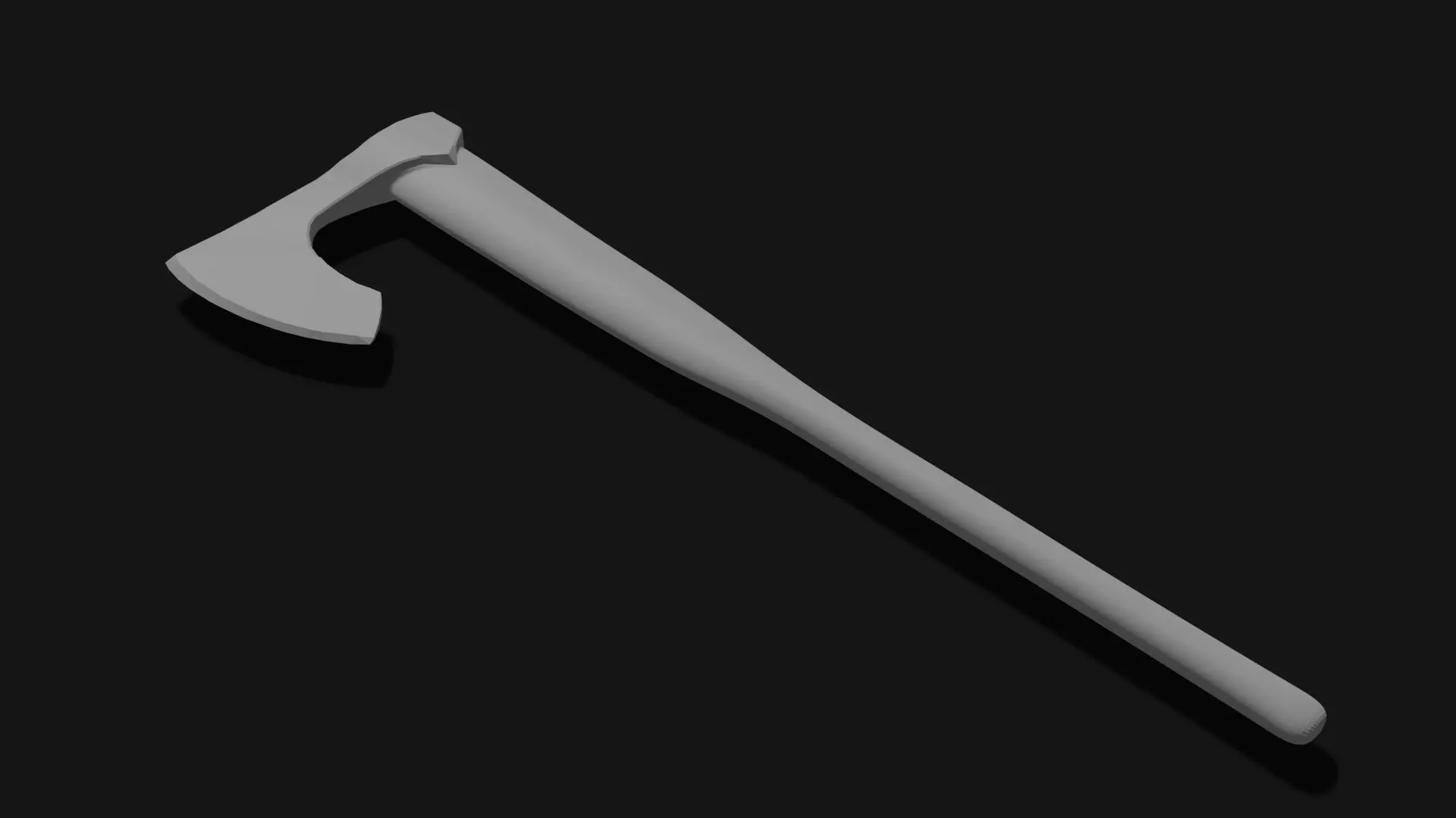Viking Axe 5 Low-poly 3D model_0