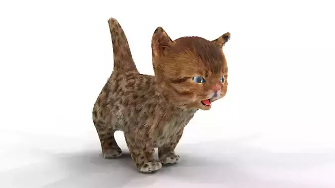Cute kitten Fur Animated 02