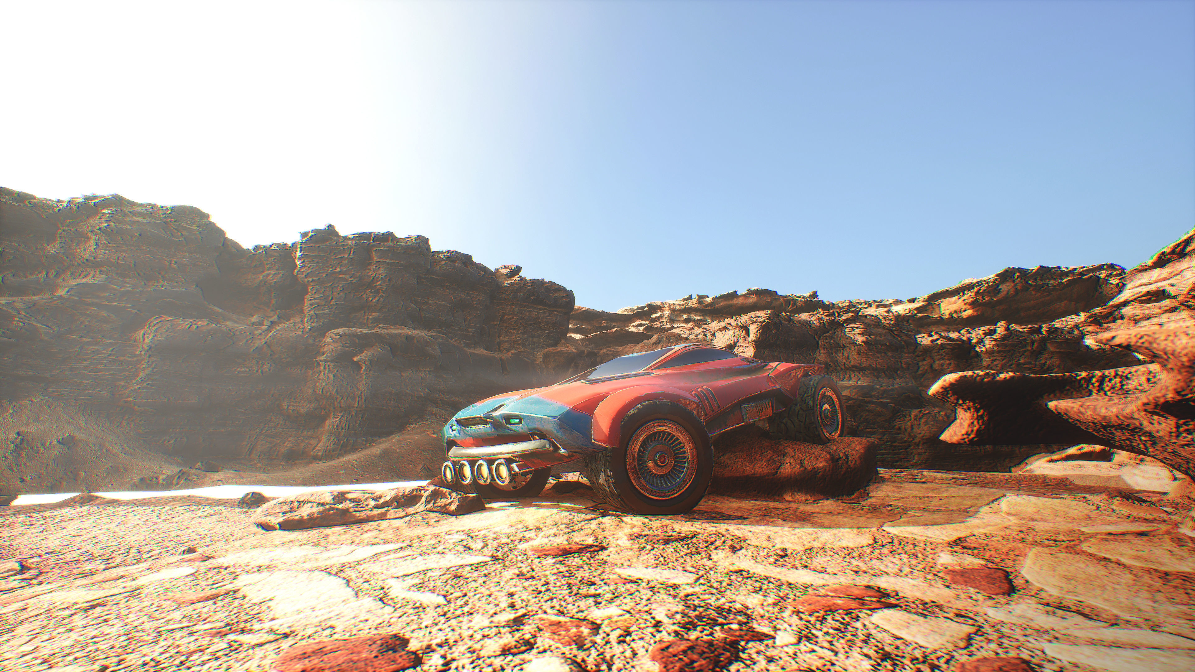 Cyberpunk Terrain Concept Vehicle Low-poly 3D model_3