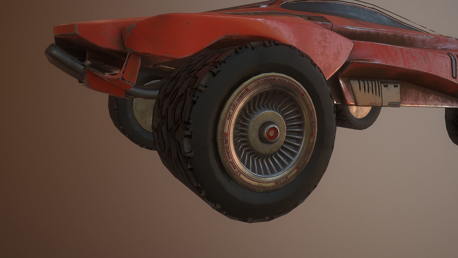 Cyberpunk Terrain Concept Vehicle Low-poly 3D model_14