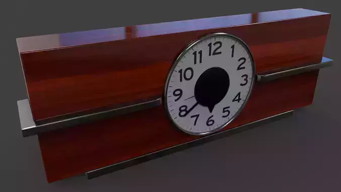 Art Deco Clock V02 - High Poly