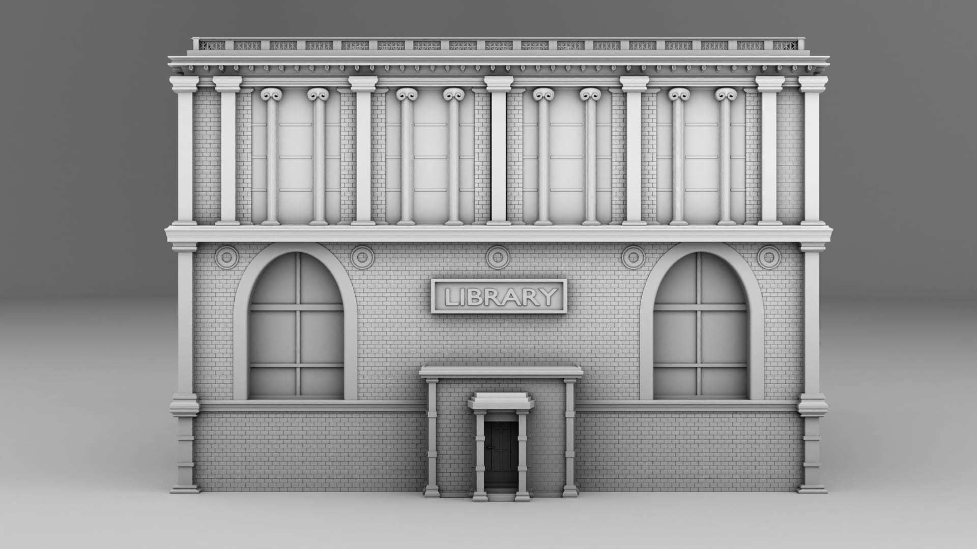 Library build 3D print model_2
