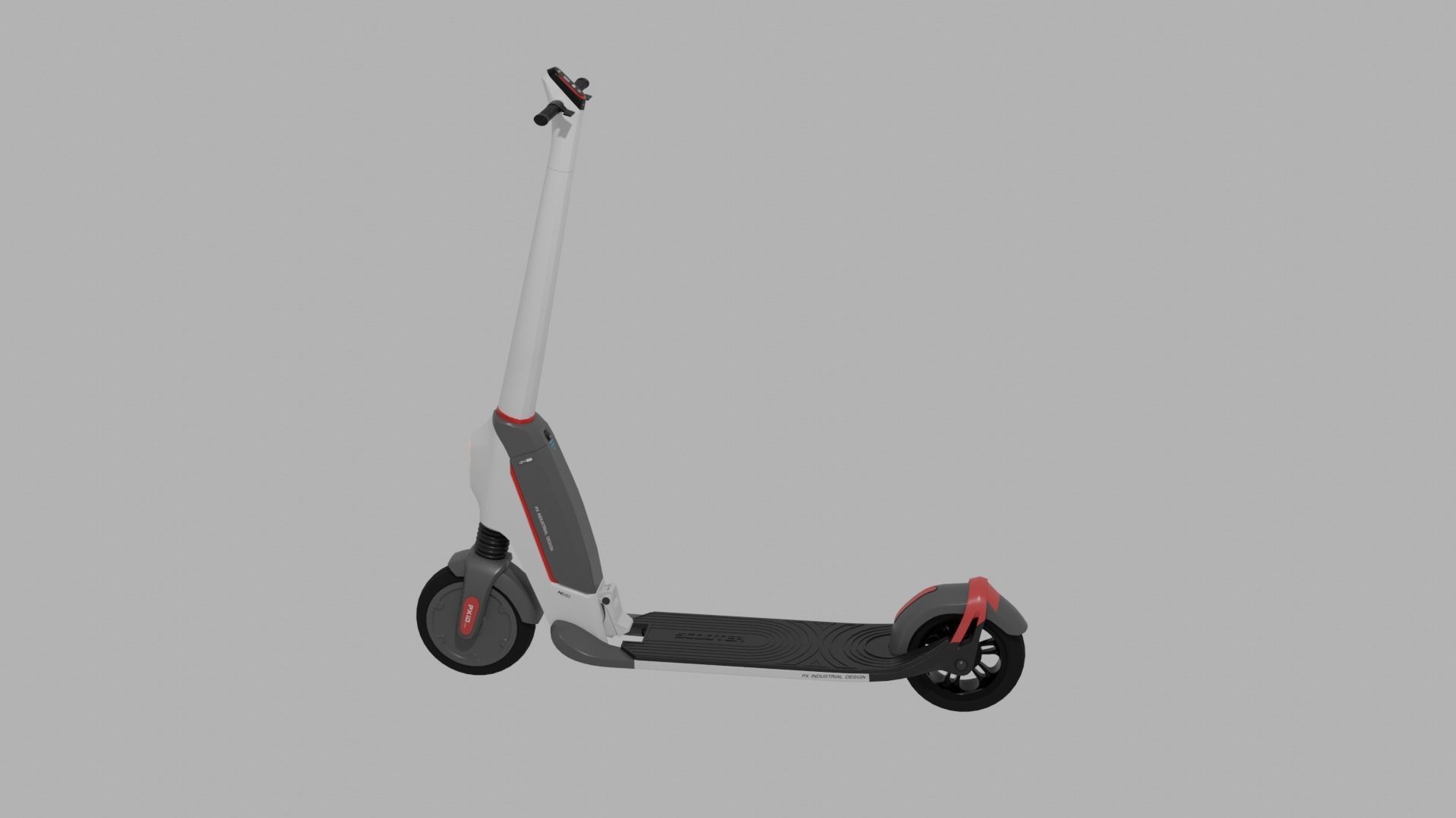 PXID Scooter  Low-poly 3D model_1