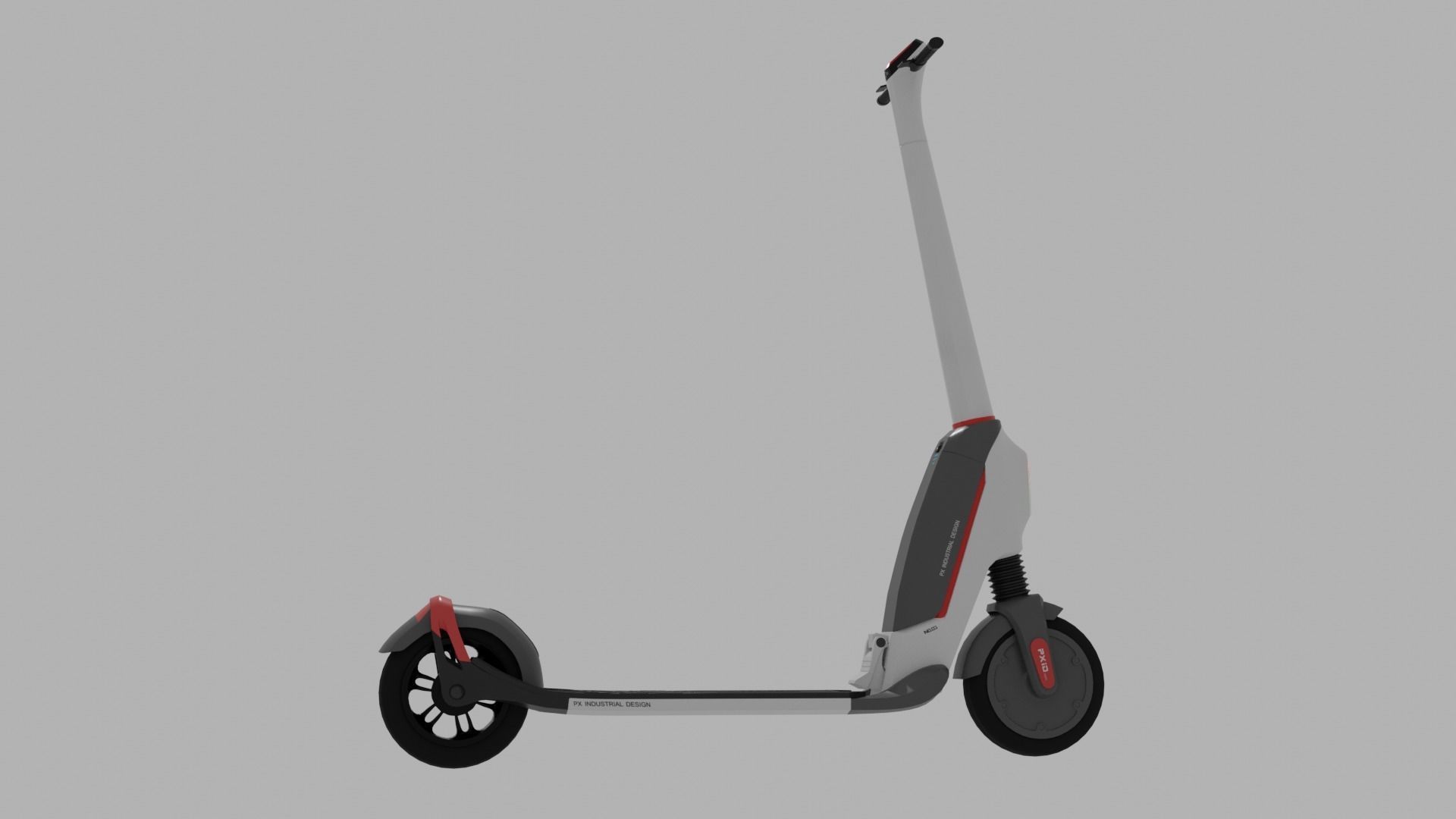 PXID Scooter  Low-poly 3D model_9