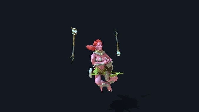 Forest Elemental Low-poly 3D model