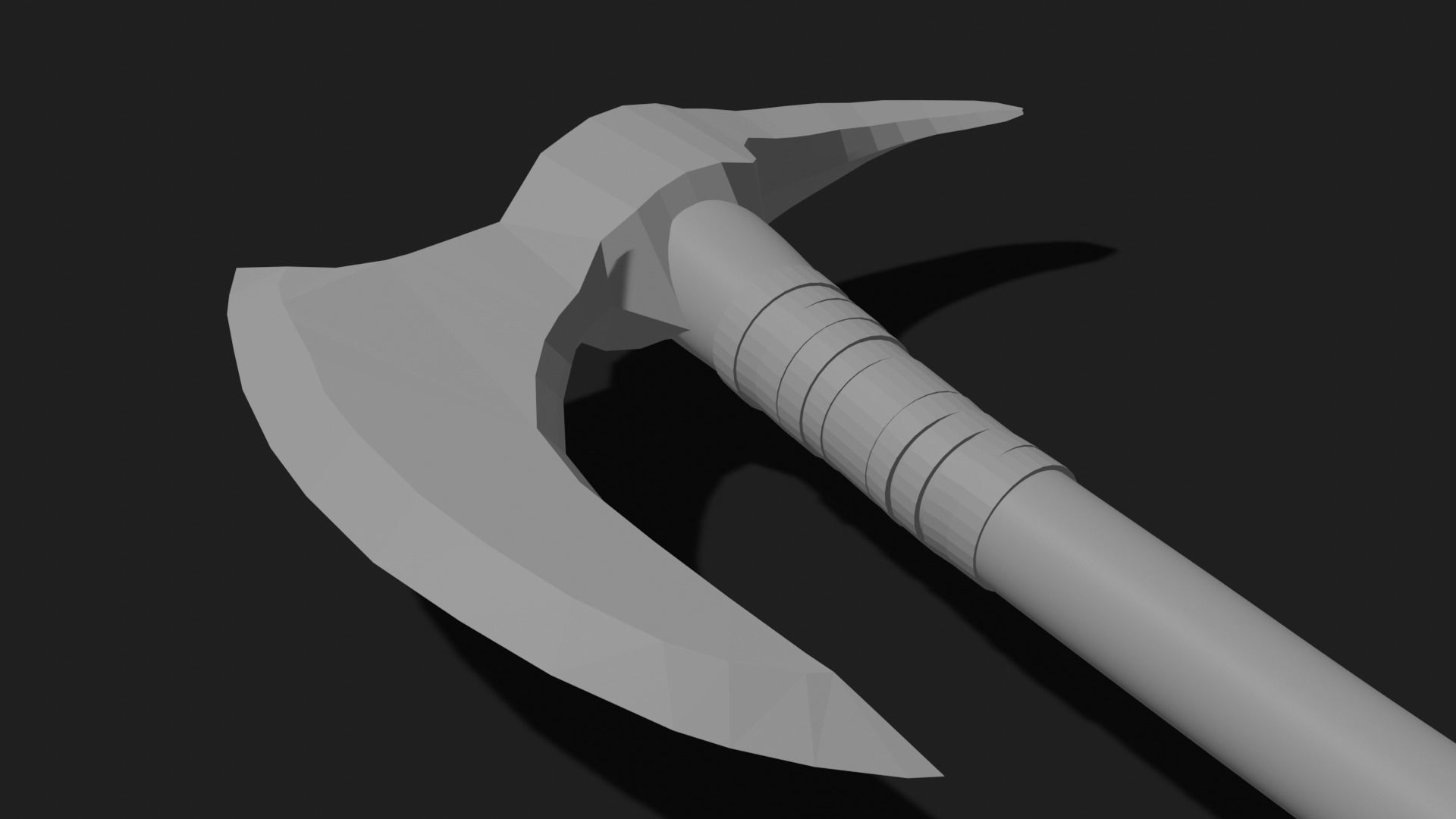 Viking axe 6 Low-poly 3D model_10