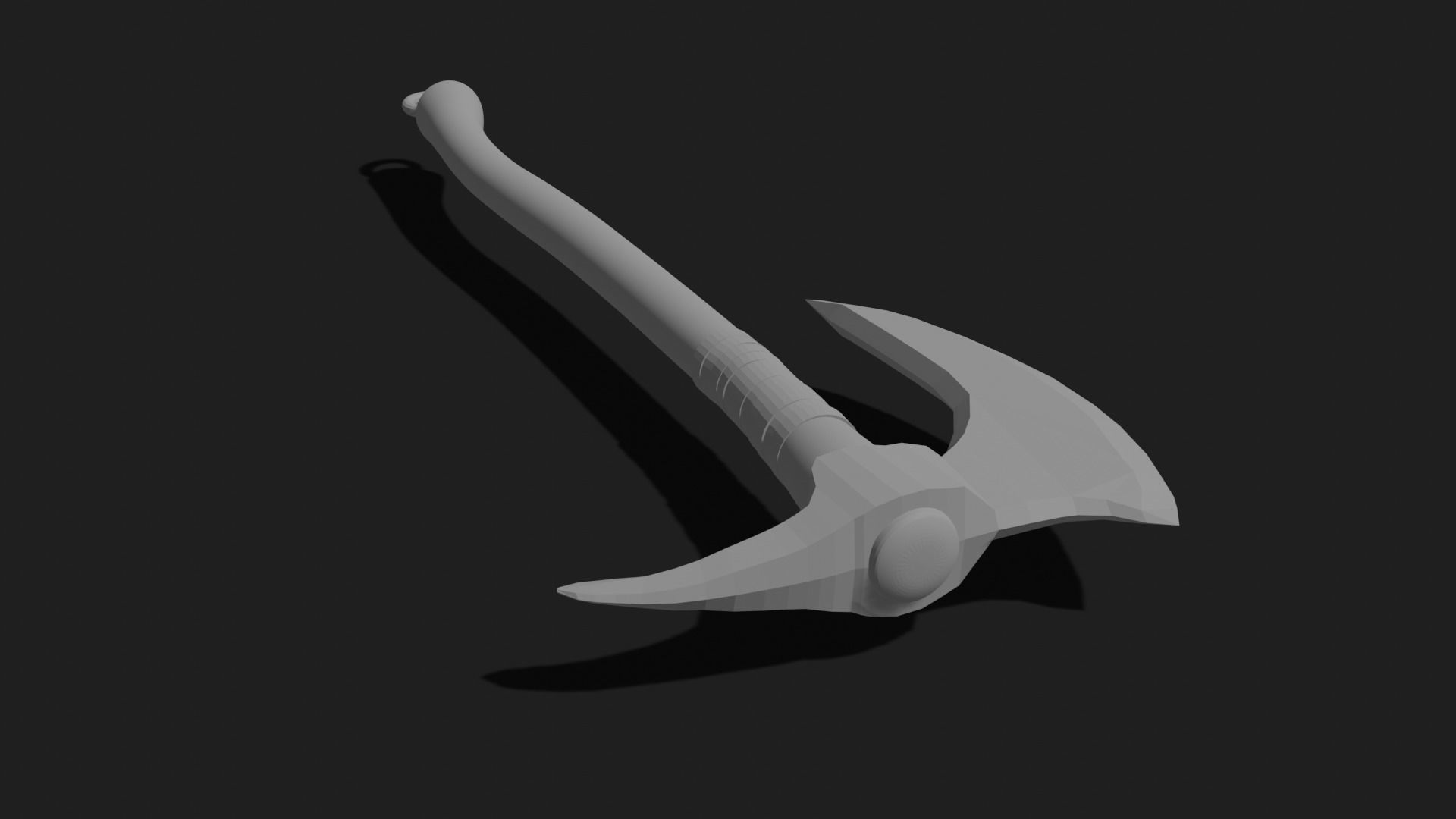 Viking axe 6 Low-poly 3D model_6