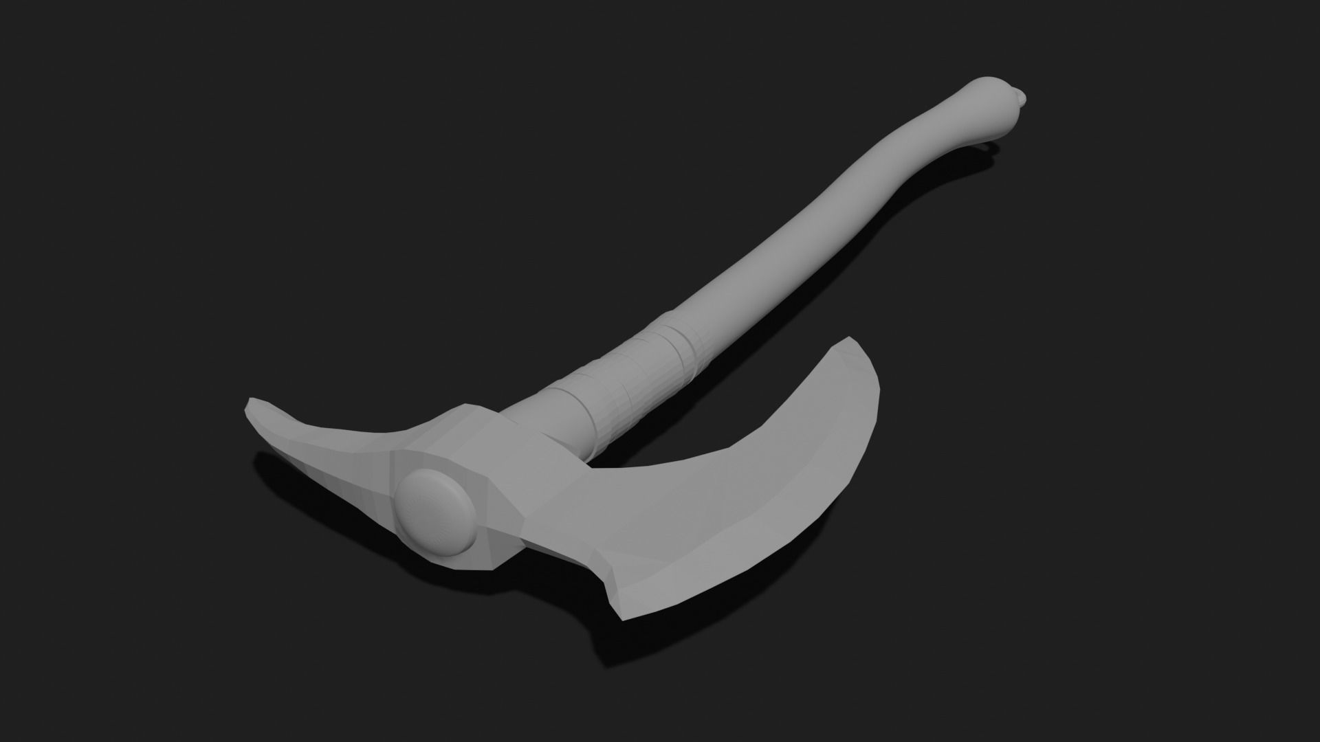 Viking axe 6 Low-poly 3D model_4