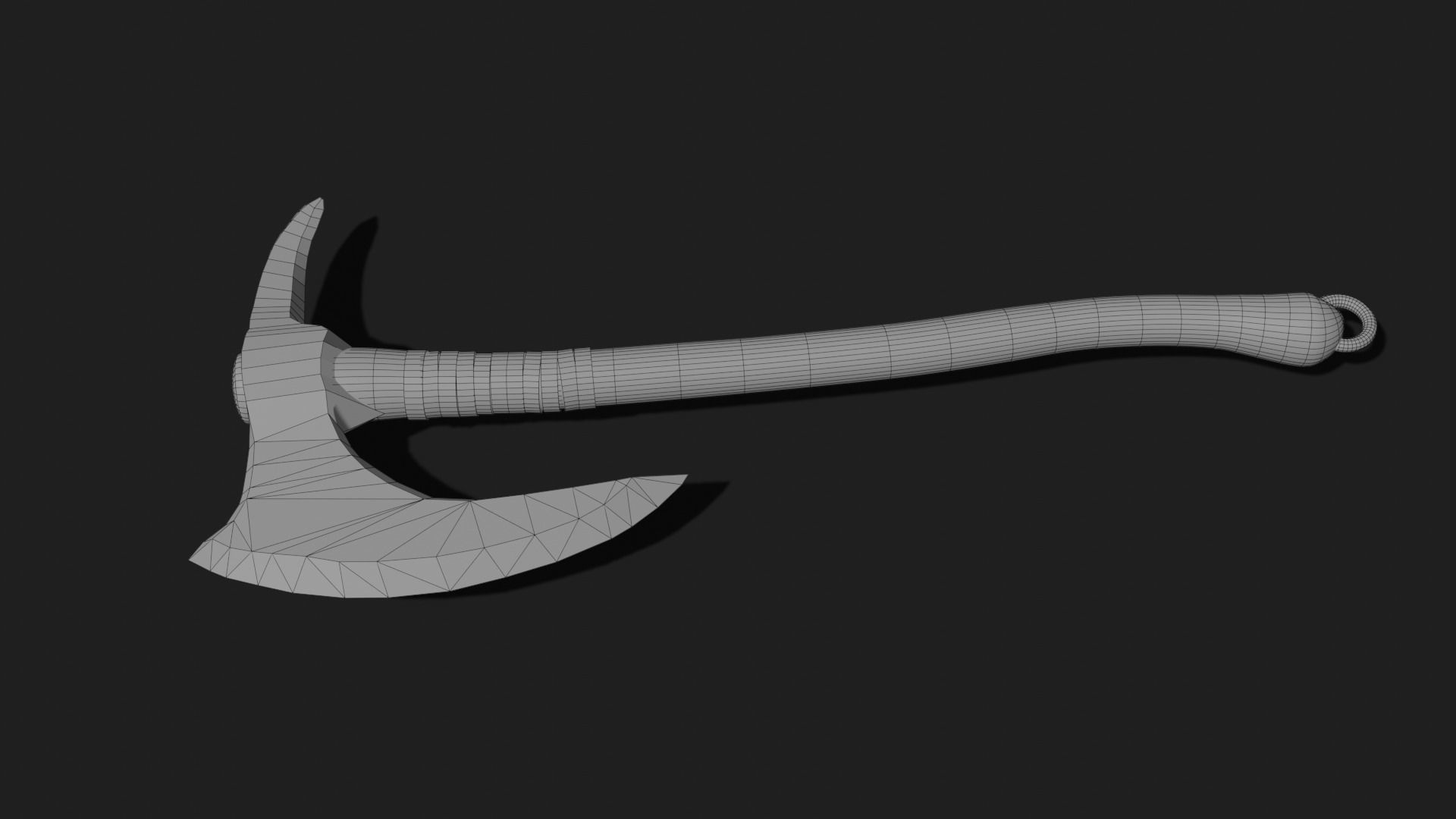 Viking axe 6 Low-poly 3D model_3