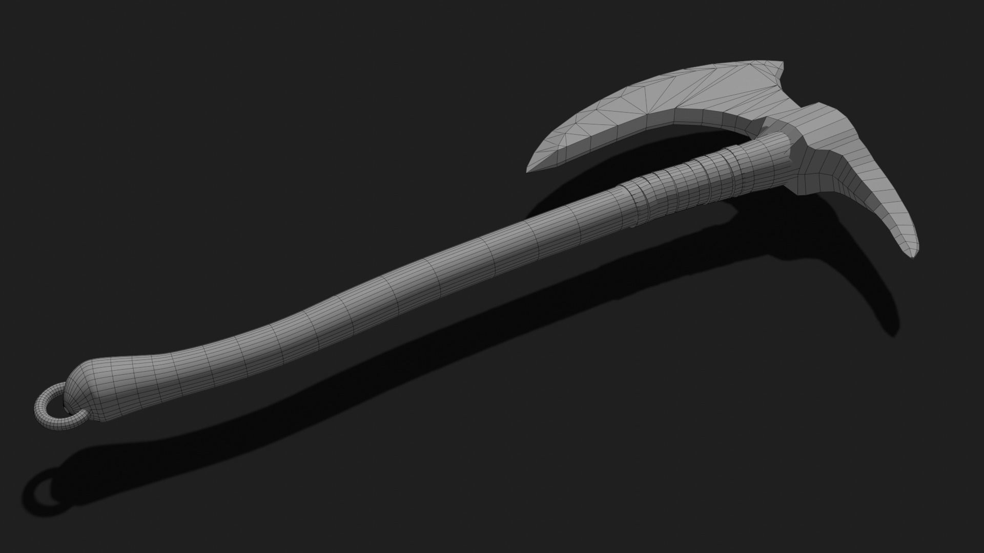 Viking axe 6 Low-poly 3D model_9