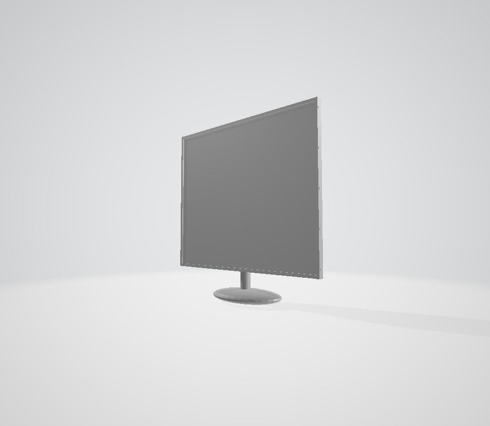 Computer screen Low-poly 3D model_1