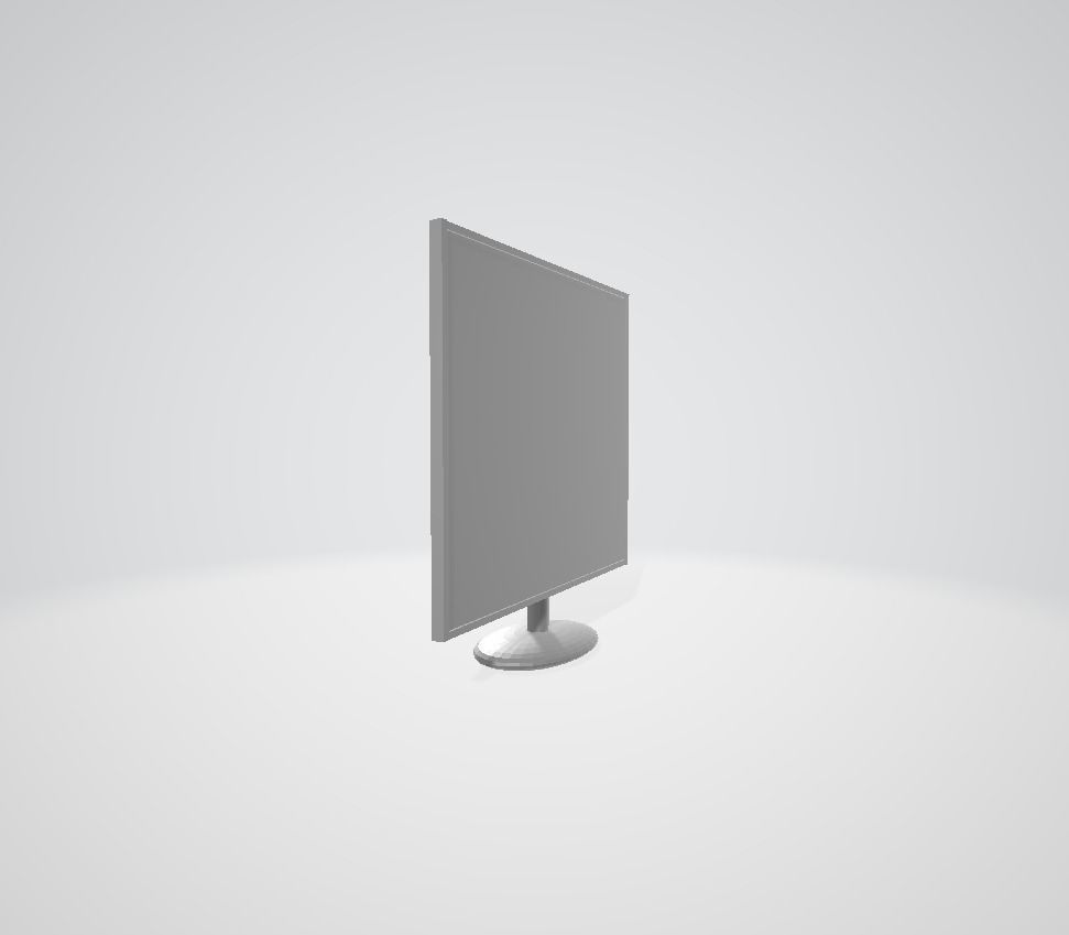 Computer screen Low-poly 3D model_2