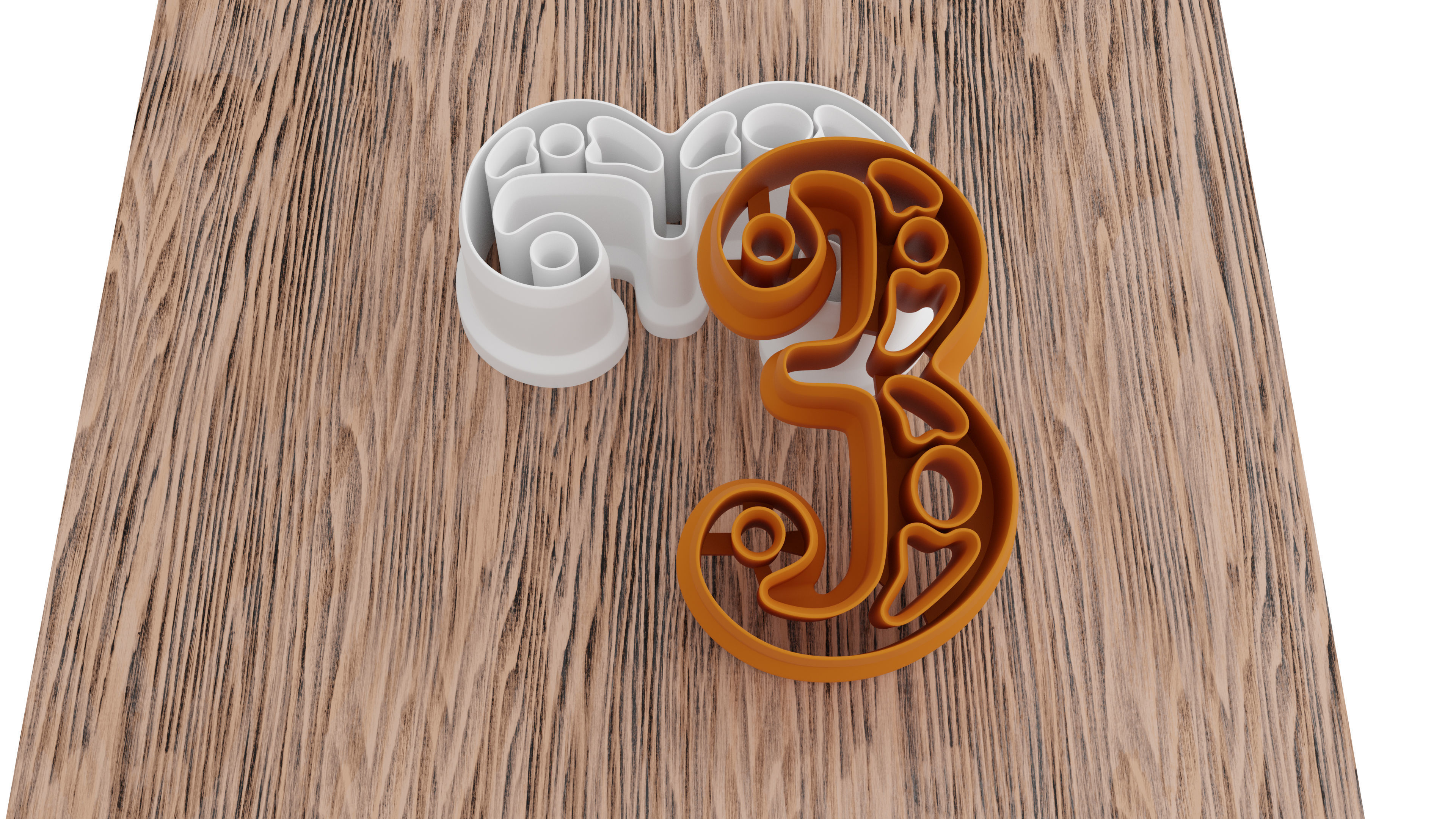 a set of numbers for cookies 3D print model_12