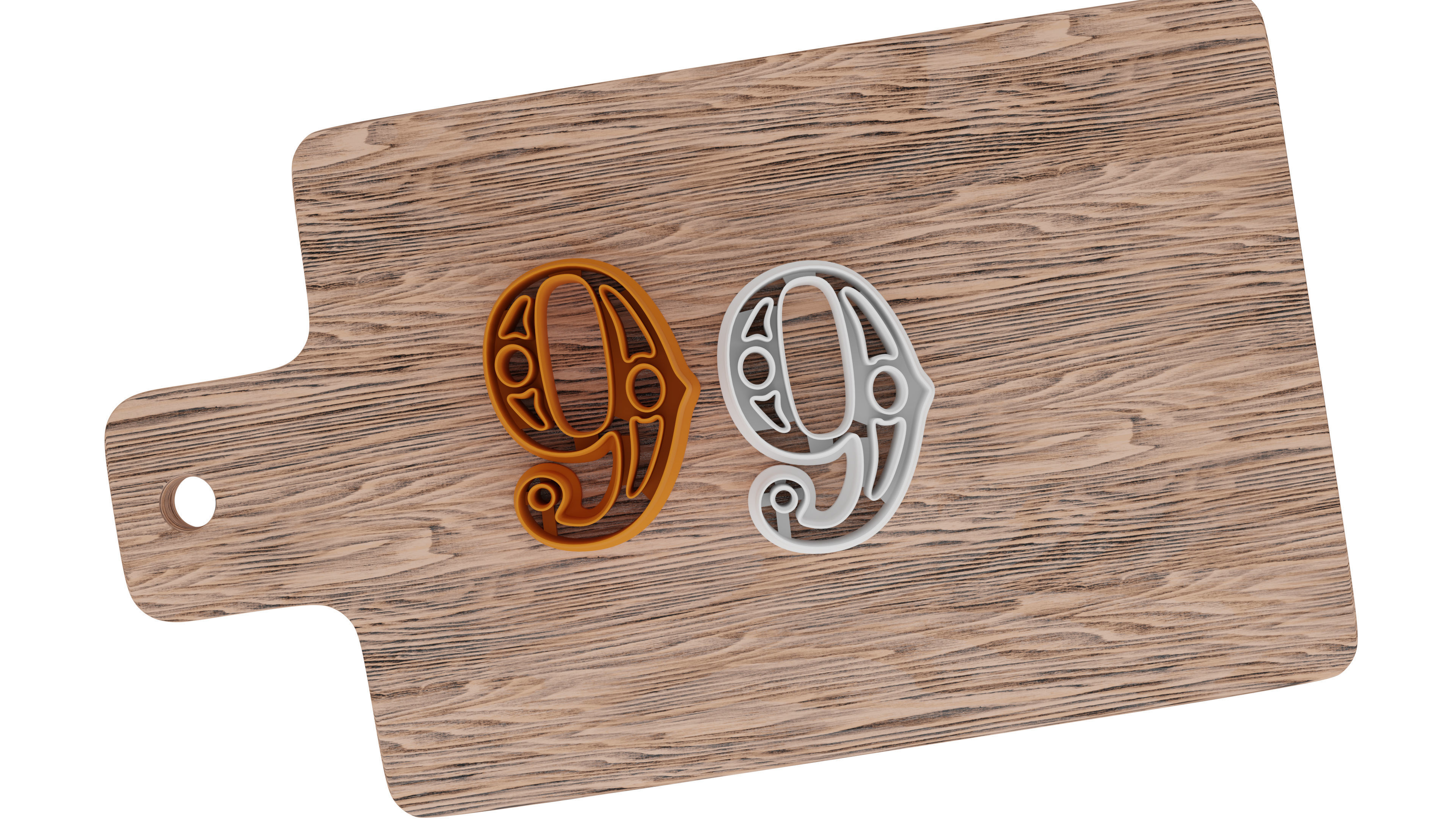 a set of numbers for cookies 3D print model_35