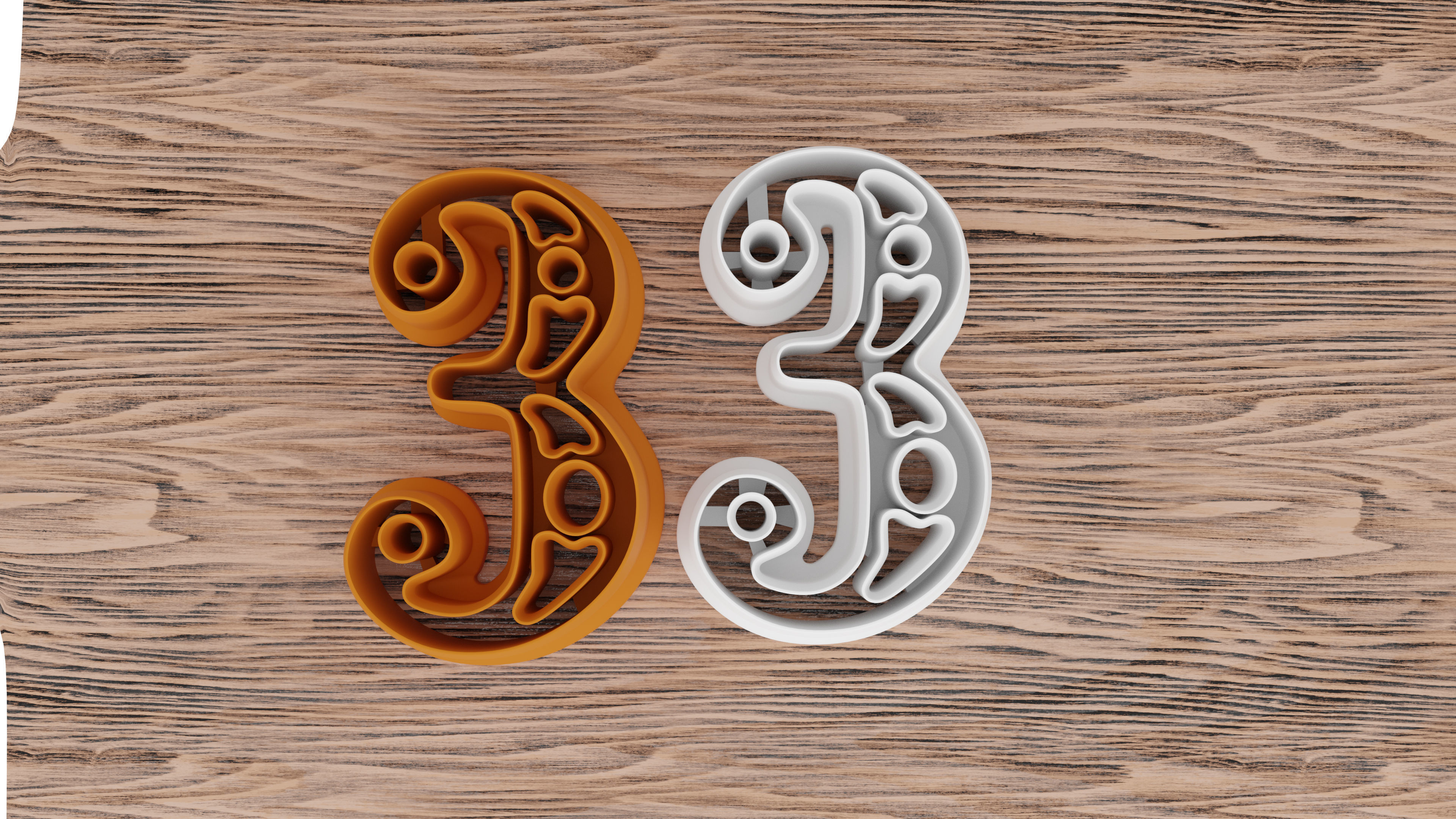 a set of numbers for cookies 3D print model_13