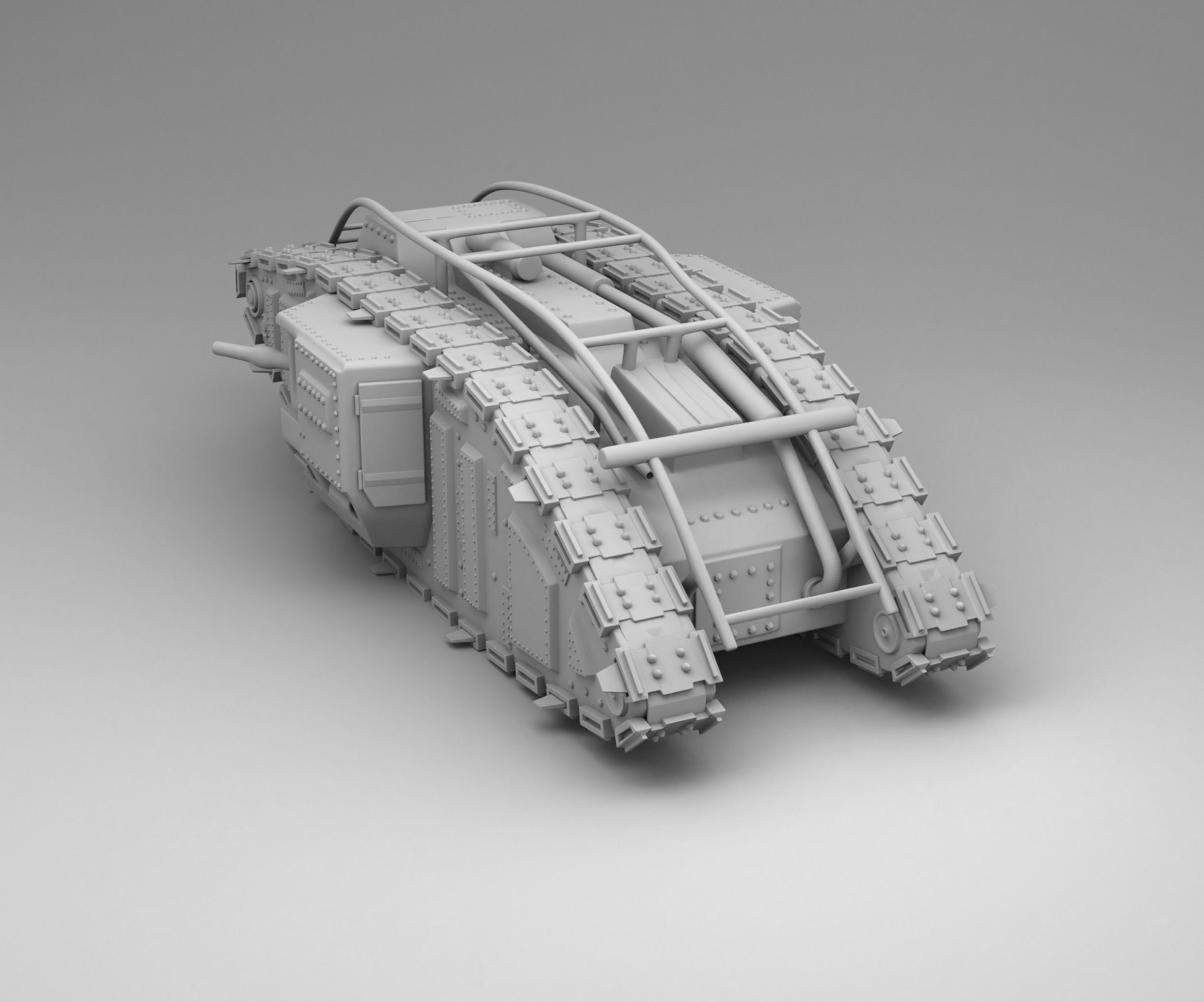 Strong tank 3D print model_2