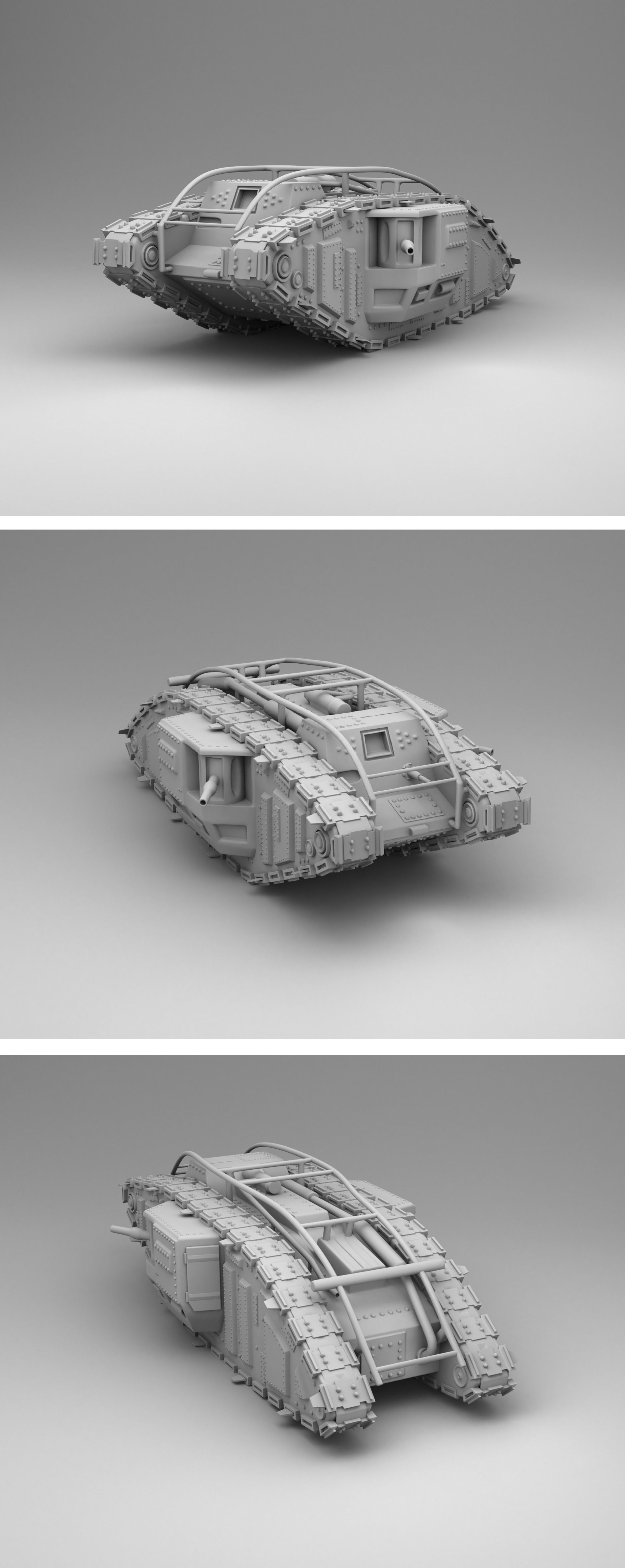 Strong tank 3D print model_3