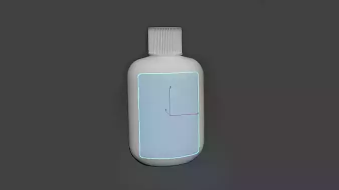 3D Bottle with Label
