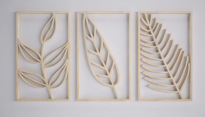 wood wall frames 3D print model