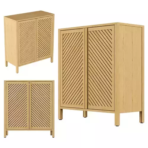John Lewis and Partners Chevron Double Towel Cupboard