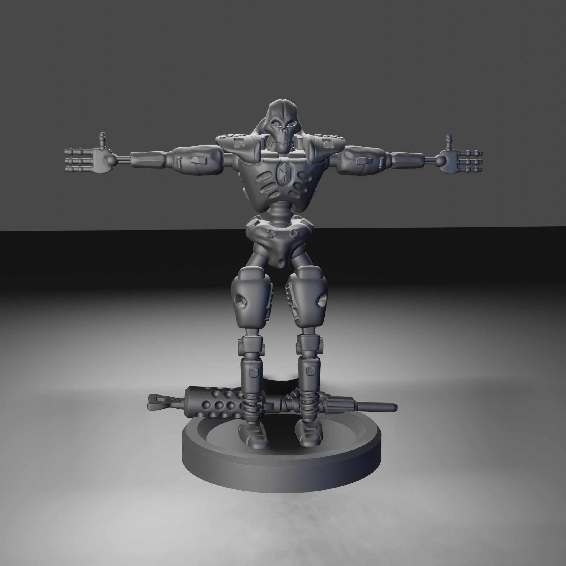 Robot Killer demo version T pose Free 3D print model_4